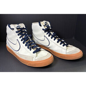 Nike Blazer Mid '77 Premium PRM Mid Sail Navy Shoe Sneaker | Gum Sole | Men’s 12